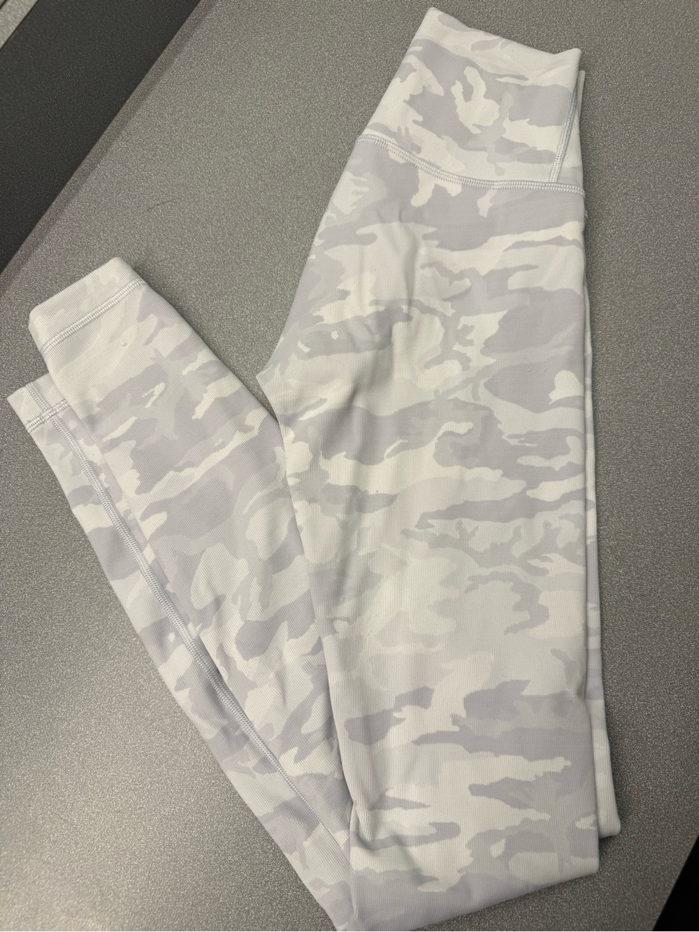 lululemon athletica White & Light Gray Camo High-Rise Leggings
